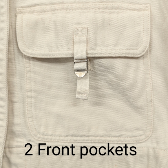 Lauren Jeans Co Ralph Lauren | Women's Utility Style Jacket | Cream/White | Sm - Picture 4 of 13